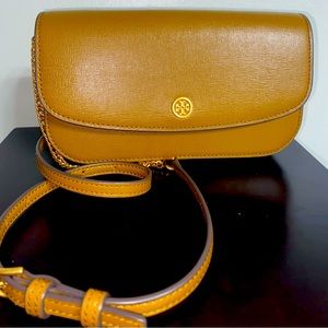 **EUC*** Tory Burch Robinson Chain Wallet **Authentic** in Bistro Brown